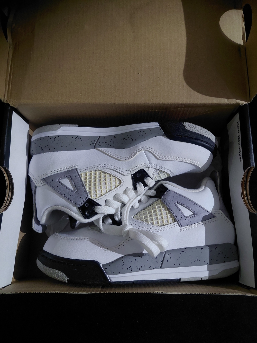 Jordan Kids White and Gray Basketball Sneakers - Authentic